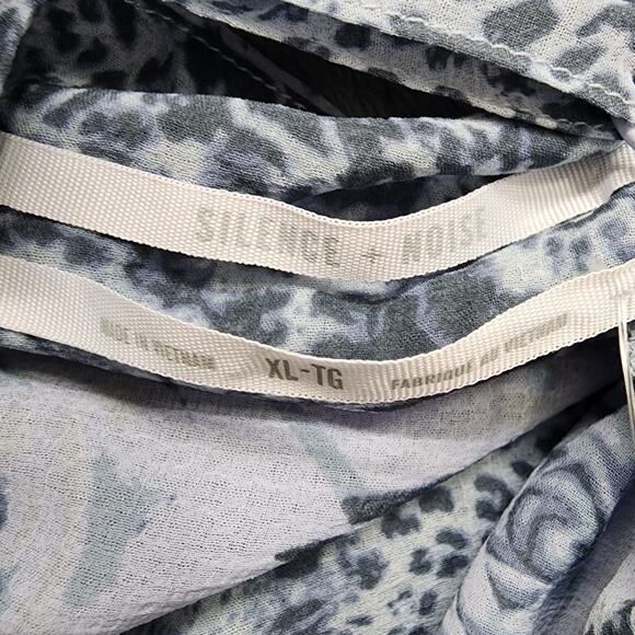 NEW Urban Outfitters UO Silence + Noise Dress XL Blue Marie Cowl Neck Mini Boho - Picture 6 of 11